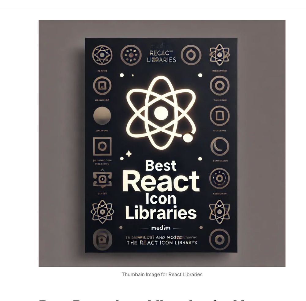 "Best react icon libraries" but full with typos cuz AI sucked 2 years agoi