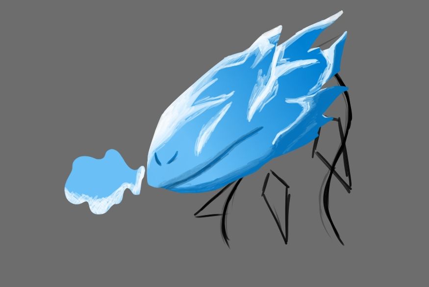 Shading for the redesigned Frostbite creatures of mine, they have a Icicle head for better tunneling in the snow