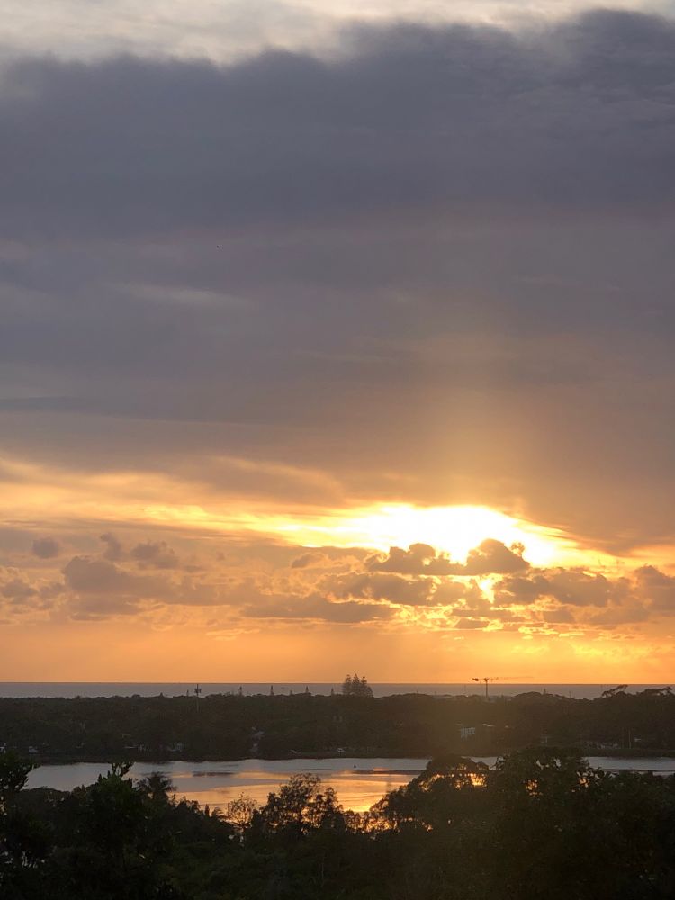 Sunrise over the Tweed river in Australia