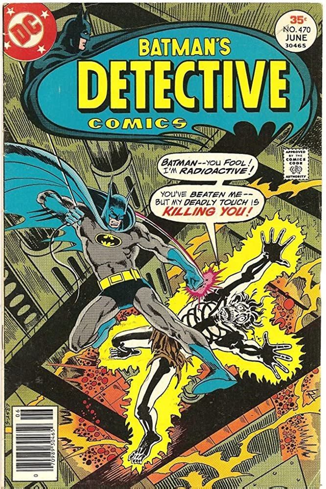 Comic Version of Dr. Phoshporous fighting Batman in Detective Comics 470