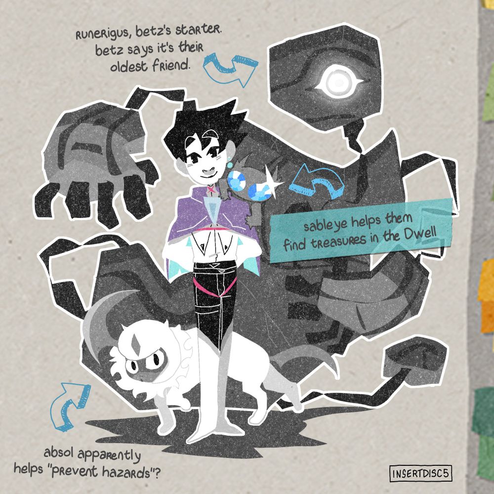 betz with a runerigus, a sableye and an absol.