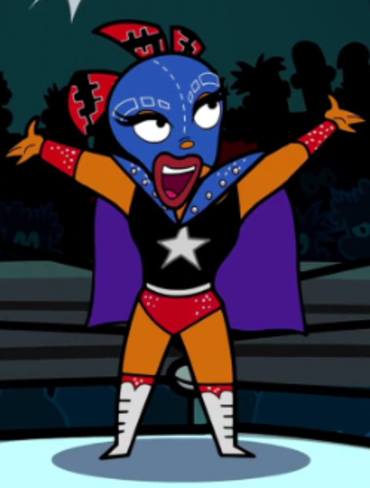 a picture of mama maniaca, taken from the episode “Laying in Ruins” from Season 2 of ¡Mucha Lucha!
