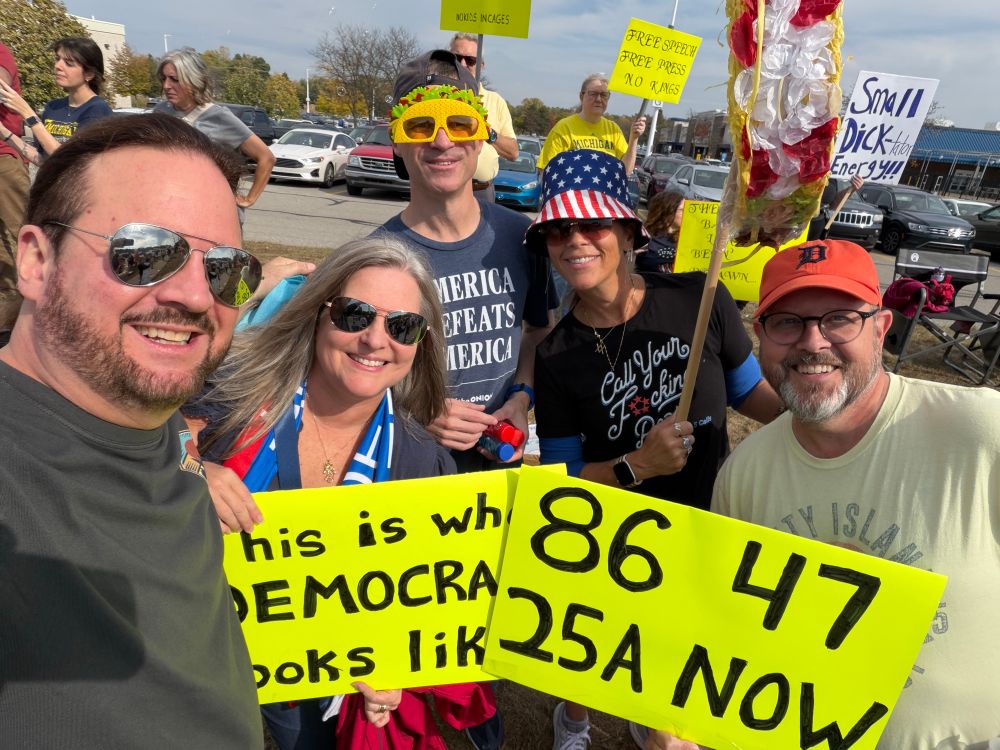 Good friends standing for democracy 