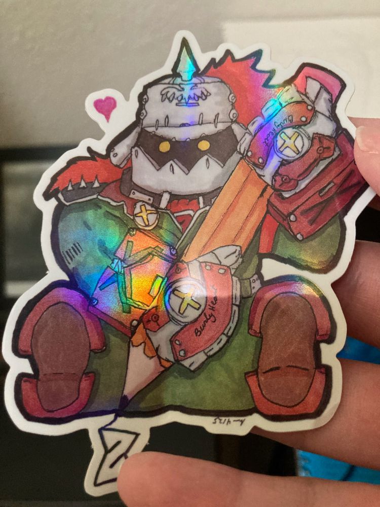 artist Guilty Gear Strive Potemkin holographic sticker