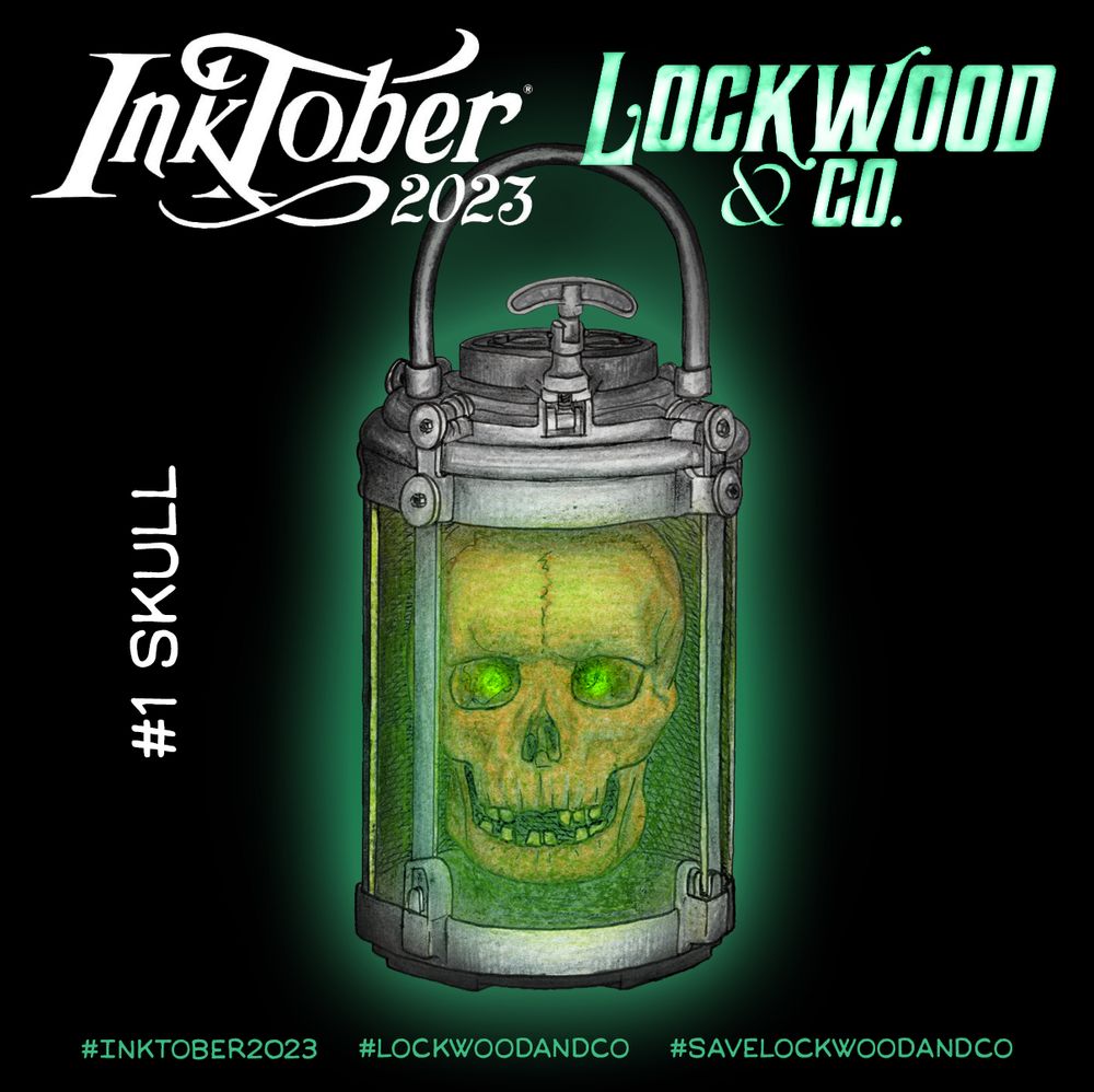 Inktober spécial "Lockwood and Co" Jour 1 : Skull / Crâne