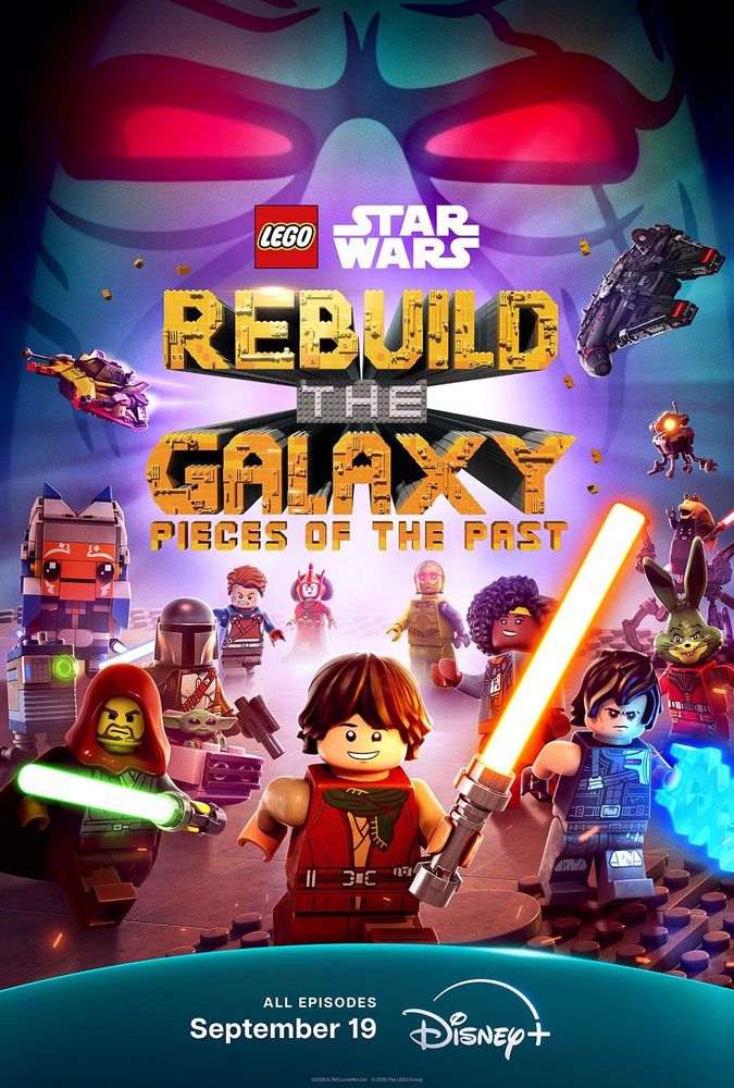 Lego Star Wars Rebuild the Galaxy: Pieces of the Past promo art featuring Lego characters 