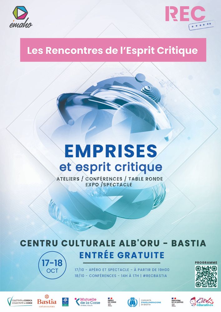 Affiche du festival précisant le thème (emprise) la date (17 et 18 octobre) et le lieu (Bastia)
