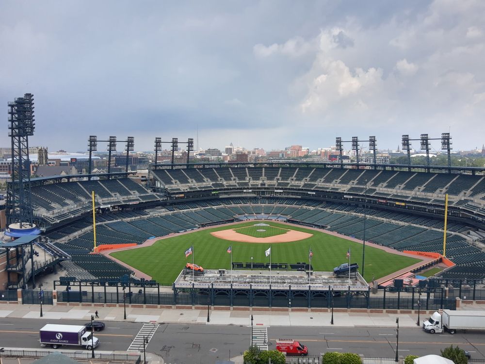 A view of a baseball diamond