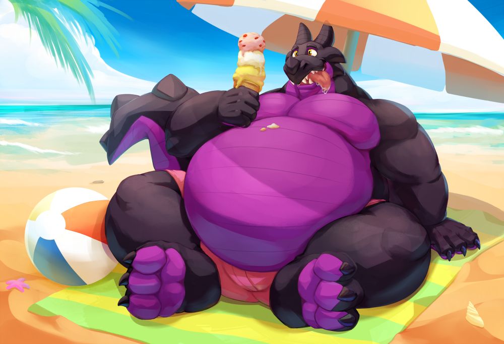 "Heavily" overdue drawing done for @halodawamasu.wolfbear.club   of his scalie sona in a summer beach setting~! Thank you very much Halo for your boundless patience~! #furry #furryart #scalie 