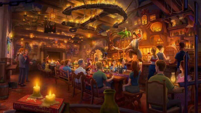 Disney World's new Pirates of the Caribbean bar, The Beak and Barrel, reveals its menu; reservations start this week.