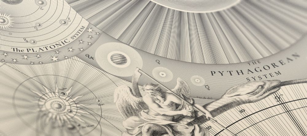 Closeup of antique poster