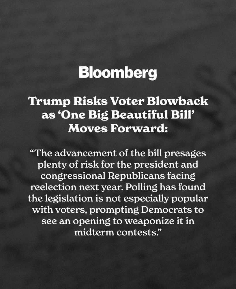 Bloomberg: Trump Risks Voter Blowback as ‘One Big Beautiful Bill’ Moves Forward: 