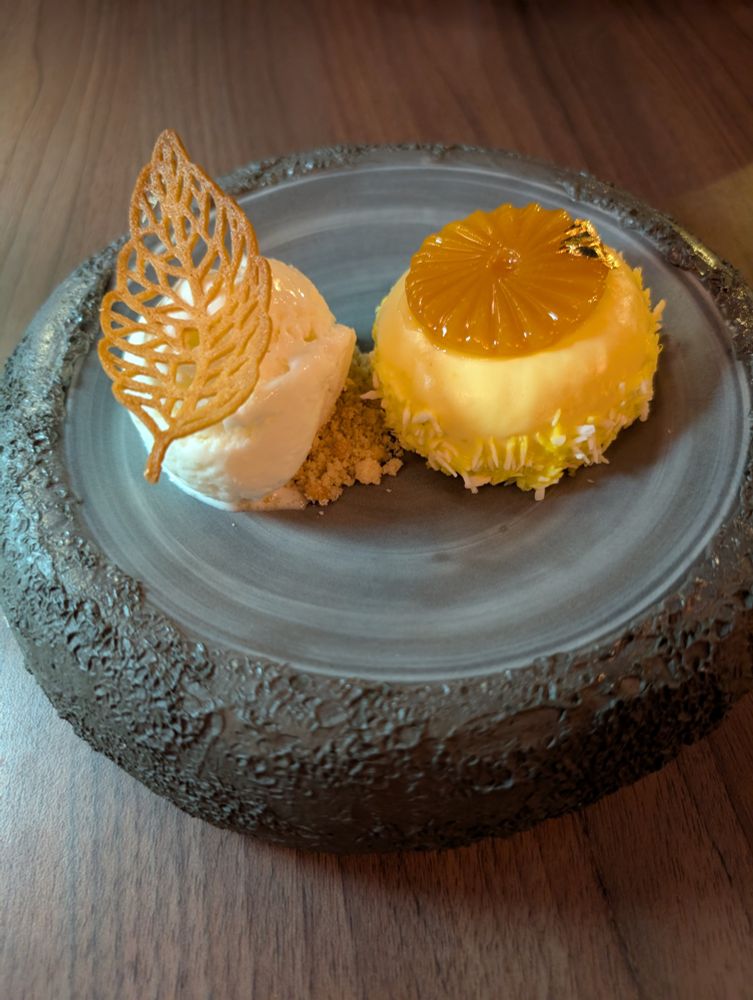 Passion fruit and coconut kulfi.