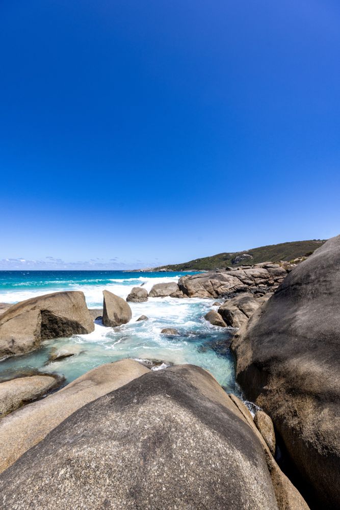 Rocky outcrop at a beach in Western Australia.