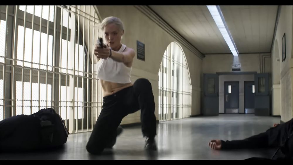 Pom Klementieff in an action pose as Paris from the Mission Impossible 8 trailer