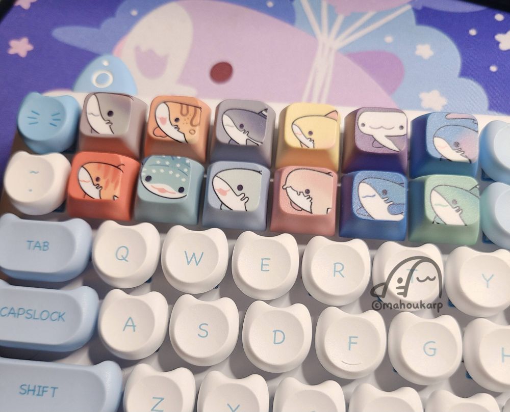 shark keycaps designed my mahoukarp
