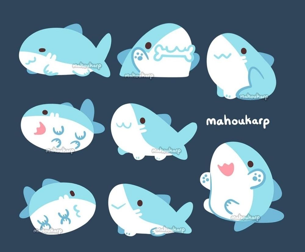 illustration of a sharks but dog like. baby sharks are actually called pups