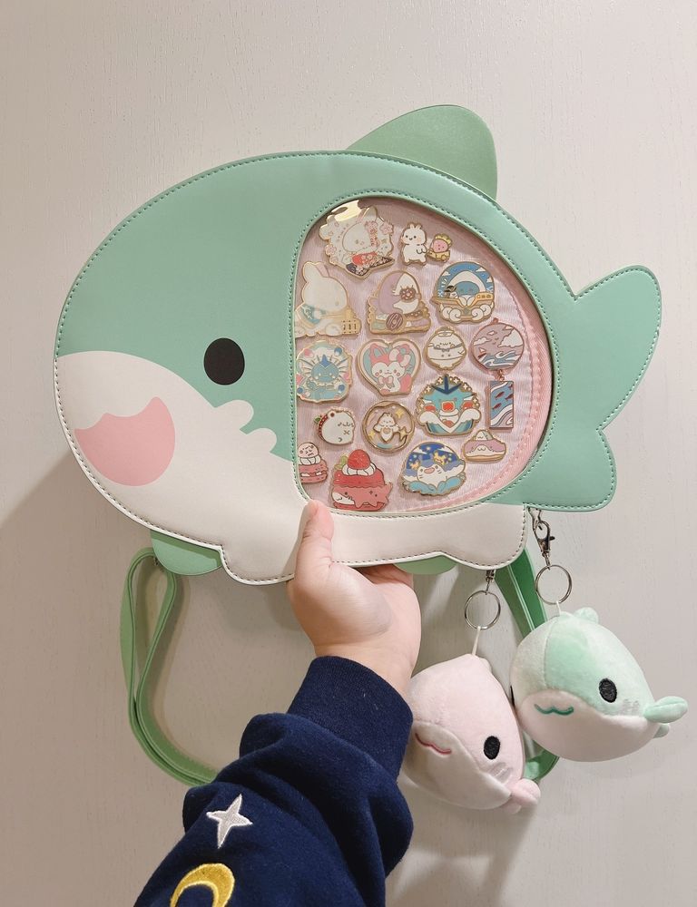 mint shark ita bag made by mahoukarp