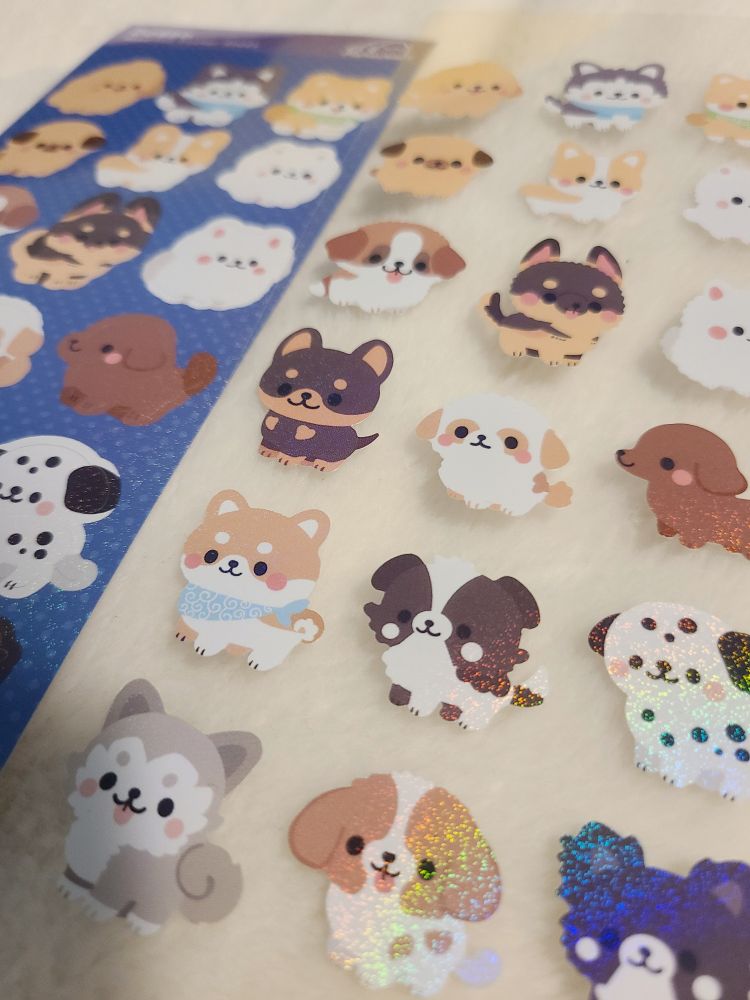 puppy deco sticker sheet by mahoukarp