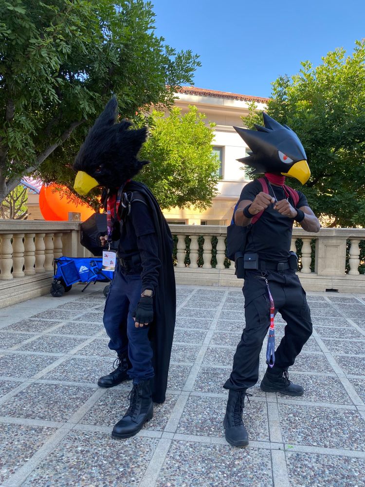 Two tokoyamis, I’m the floofy one :)