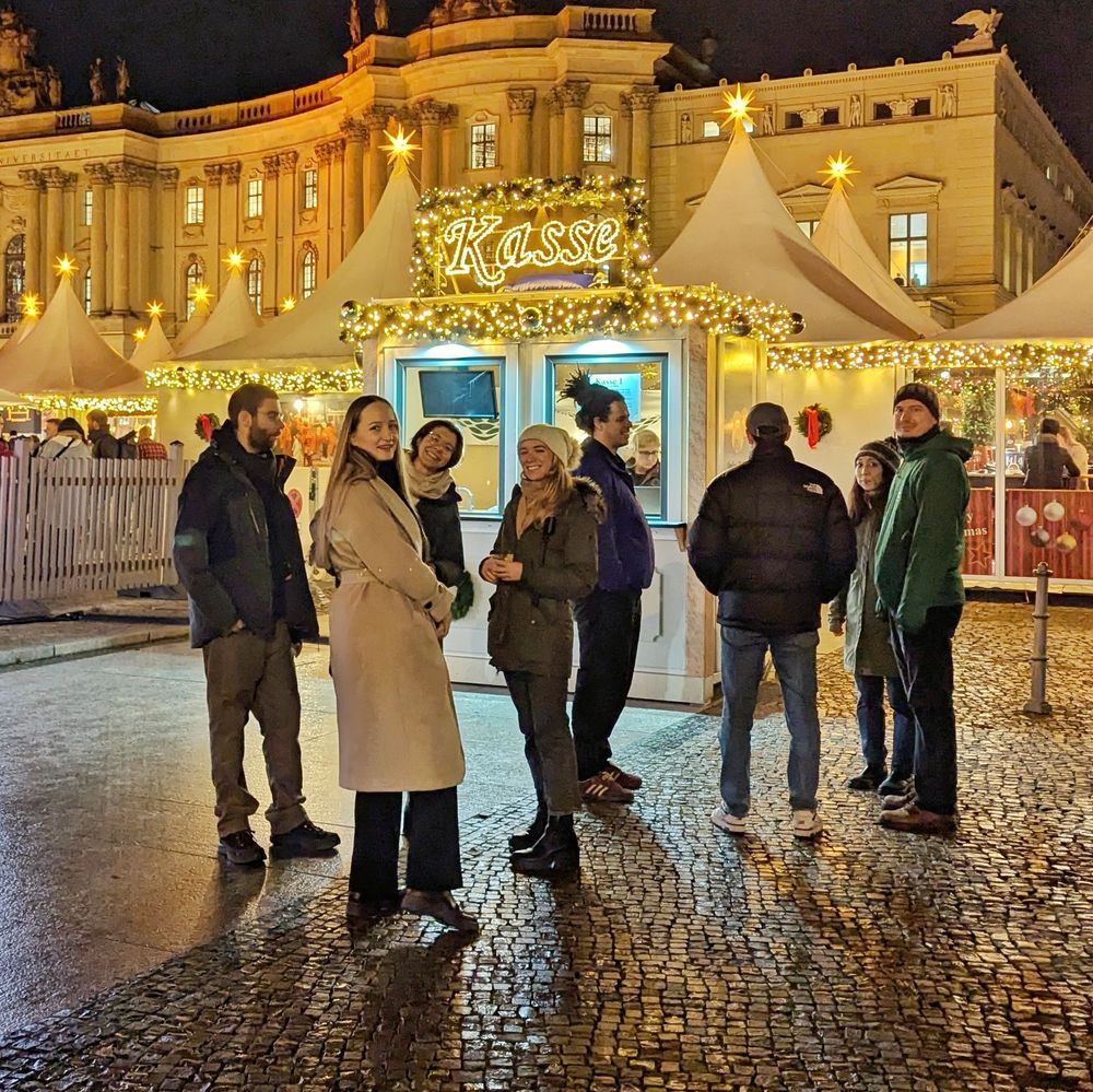 Picture of some epidemiologists stood outside a Christmas market!