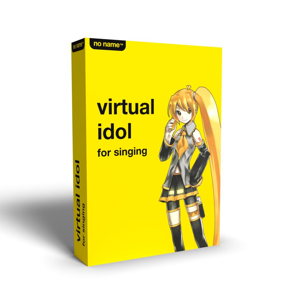 a no name branded box labeled "virtual idol: for singing" with a picture of akita neru