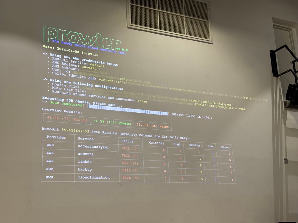 Screenshot of prowler
