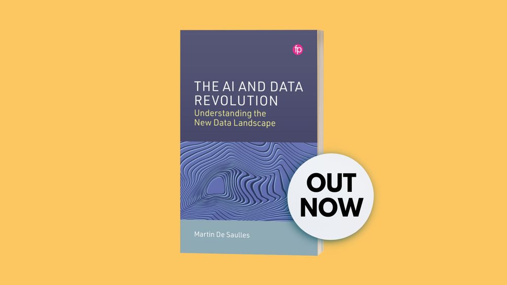 Cover of the book the AI and Data Revolution on a yellow background.