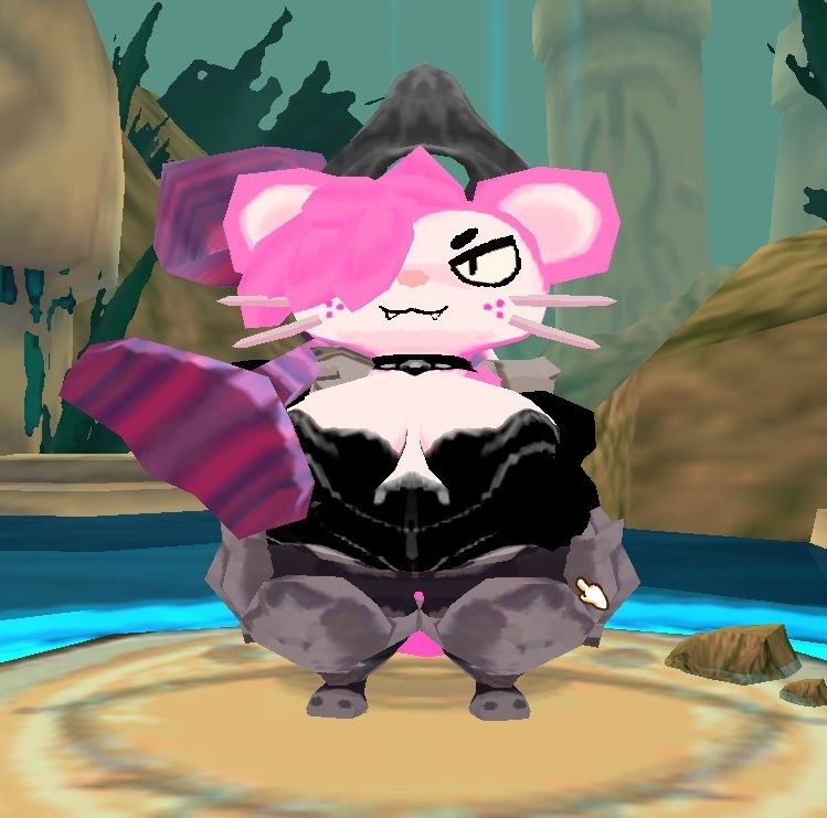 Picture of my Atlyss character who looks like a ferret girl