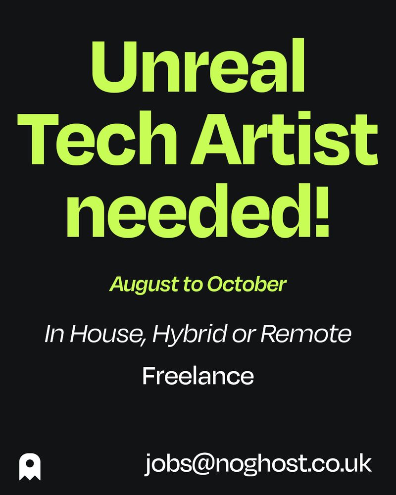 We're looking for an Unreal Tech Artist!

📍 Location: Remote or hybrid
 📝 Type: Freelance

If you're passionate about creating meaningful work in a collaborative environment, we'd love to hear from you.

Apply now through our website! noghost.co.uk

