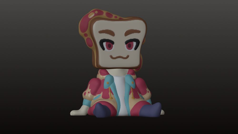 3D model of Jebby sitting down 