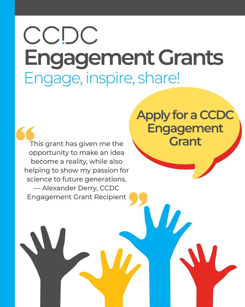 Promotional graphic with four hands of different colours raised from the bottom edge.