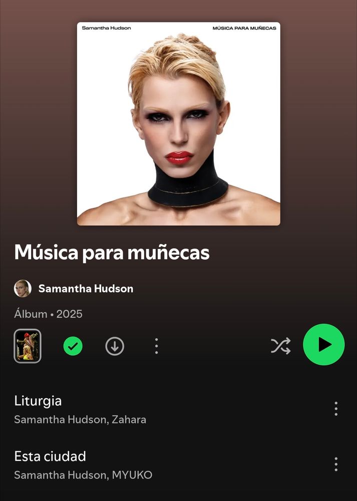 Album Música para muñecas de Samantha Hudson en Spotify