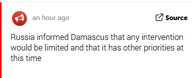 Russia informed Damascus that any intervention would be limited and that it has other priorities at this time