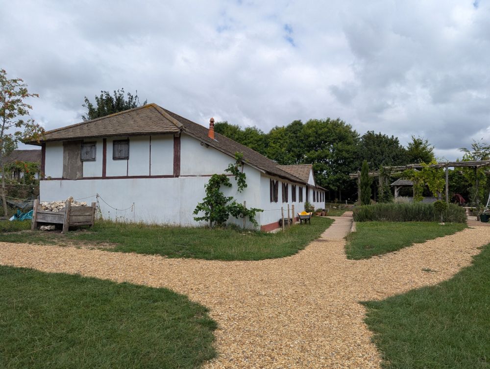 The outside of a recreated Roman Villa 