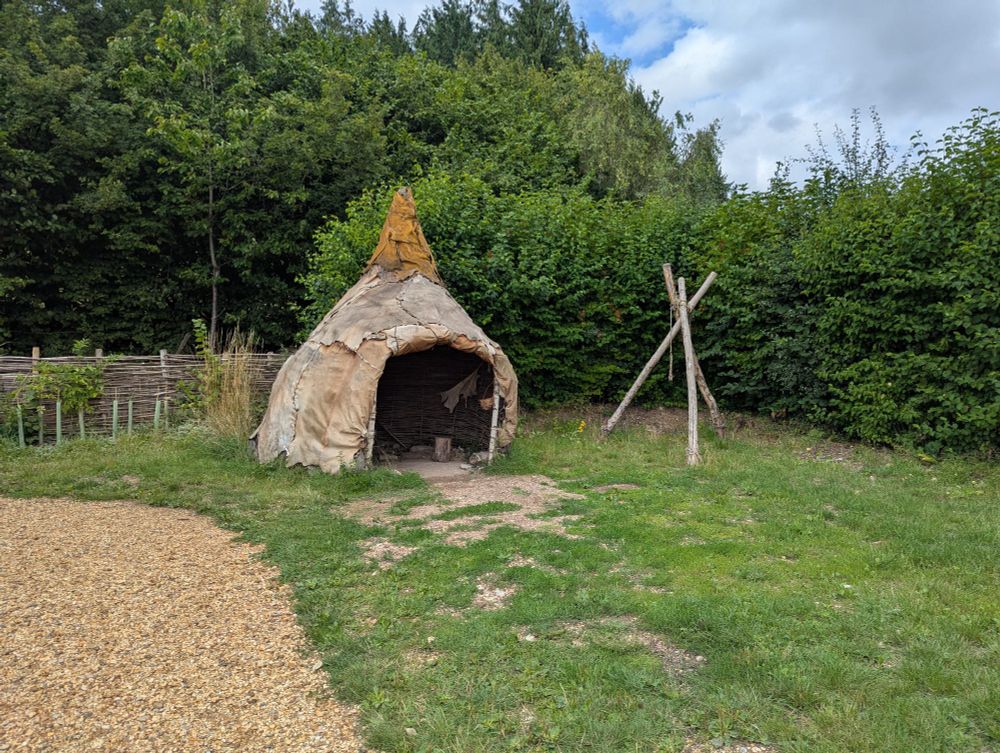 Mesolithic shelter reconstruction 