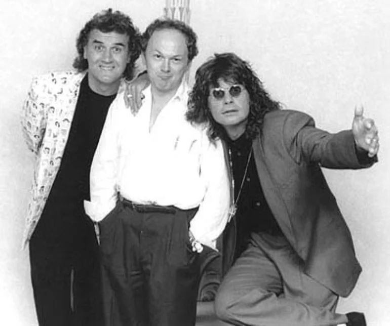 Billy Connolly, Mike Batt and Ozzy Osbourne just about to go for what turned out to be a riotous, funny dinner together at the Dome Restaurant on Sunset Boulevarde, about 1990.
from the Mike Batt website "Pics and Trivia" section
