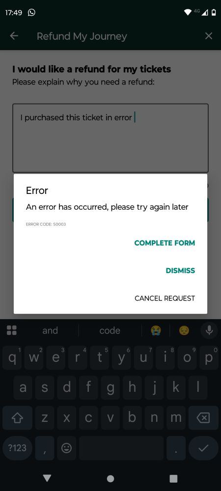 GWR app, page 