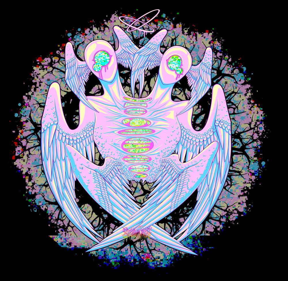 Angels dividing like they’re cells in mitosis
