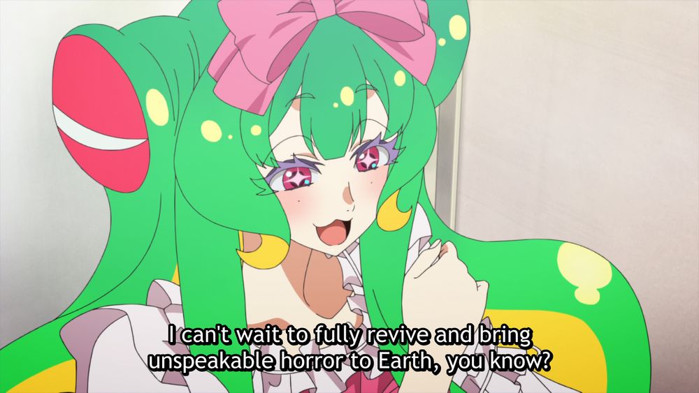 screencap of "Necronomico & The Cosmic Horror Show" episode 6

Cthulu: I can't wait to fully revive and bring unspeakable horror to Earth, you know?