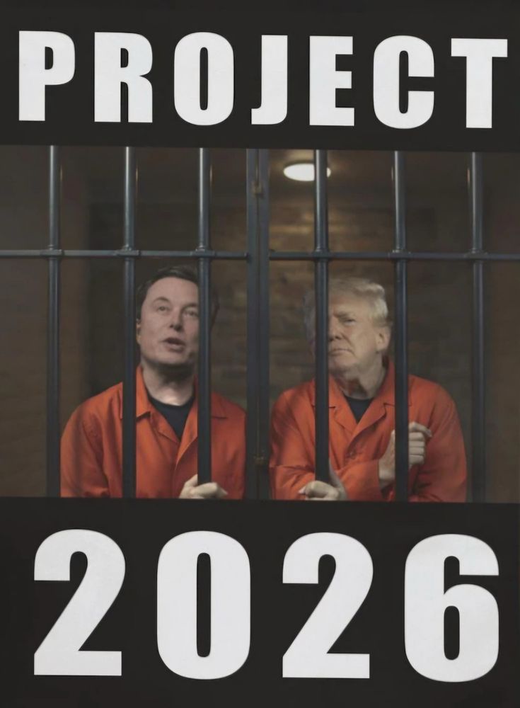 "Project 2026": a doctored photo of musk and trump behind bars