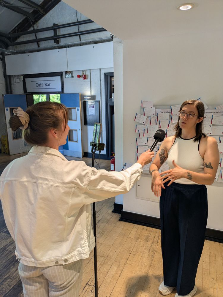 Sarah Williams and Mellisa McCusker performing a VoxPop