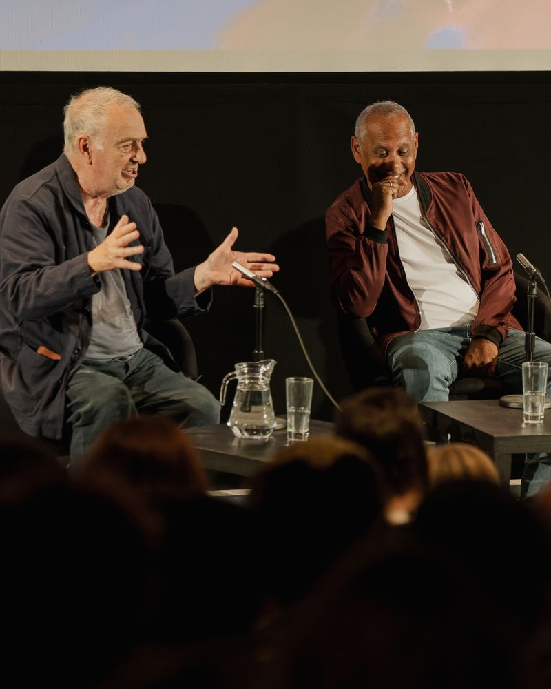 Sir Stephen Frears and Gordon Warnecke in conversation on stage