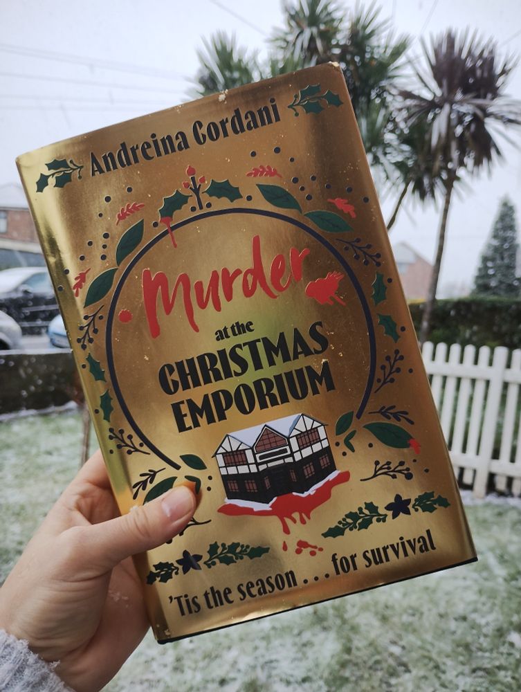 My book, Murder at the Christmas Emporium in the snow