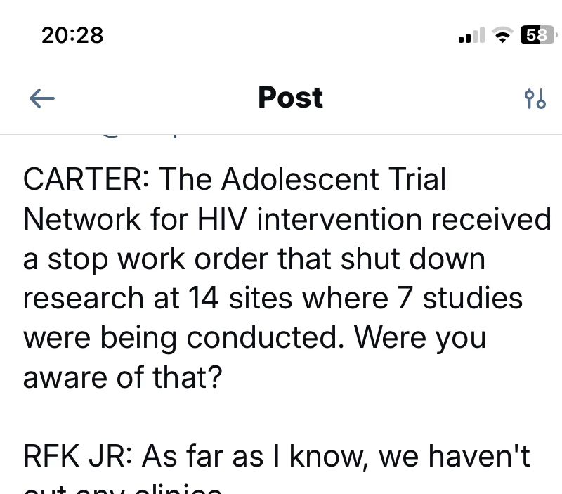 US Senate Committee report on Carter: The Adolescent Trial Network for HIV Intervention