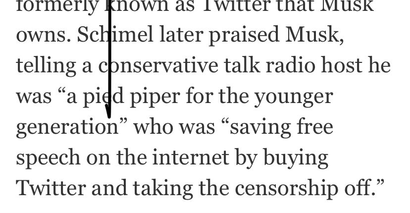 clip from Washington Post article: Schimel praised Musk as a ‘pied piper for the younger generation’ 