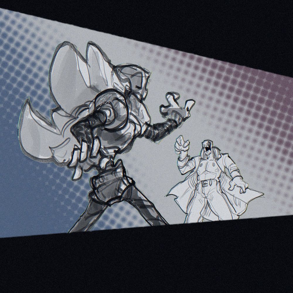 Papyrus and Dedan’s fight, but rather both posing intimidatingly. 