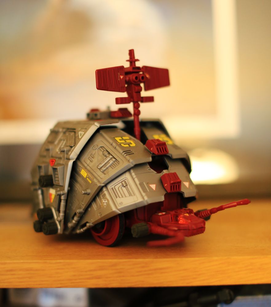 Photo of a Red Scavenger ZOID toy from my childhood in the 80s.