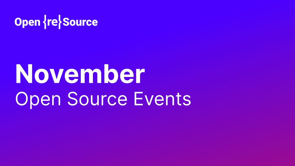 November - Open Source Events