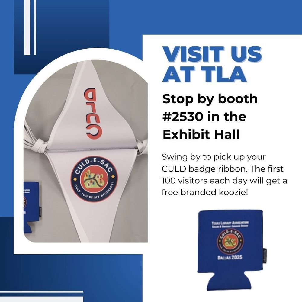 Graphic promoting a booth at a conference
